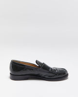 Vintage Y2K 00s Gucci Tom Ford Women's Green Patent Leather G Loafers - UK4