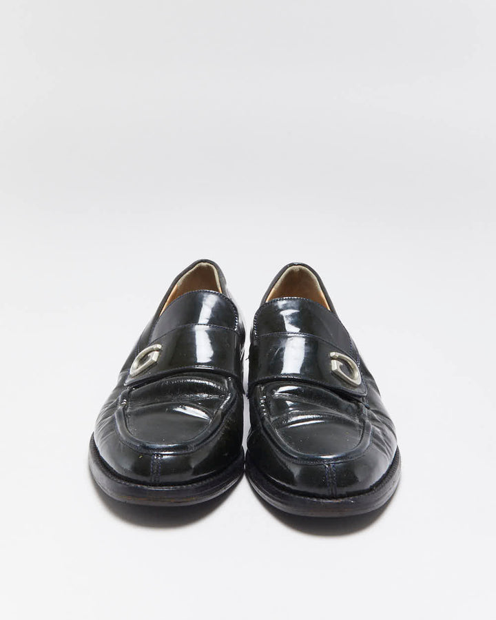 Vintage Y2K 00s Gucci Tom Ford Women's Green Patent Leather G Loafers - UK4