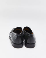 Vintage Y2K 00s Gucci Tom Ford Women's Green Patent Leather G Loafers - UK4