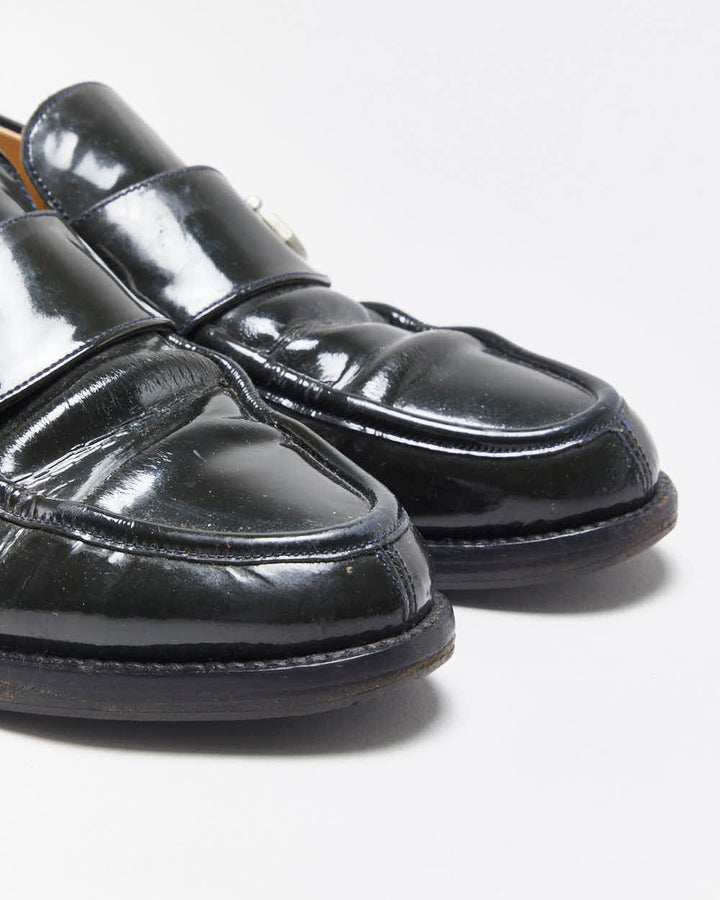 Vintage Y2K 00s Gucci Tom Ford Women's Green Patent Leather G Loafers - UK4