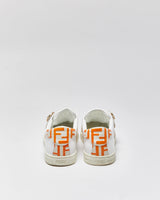 2022 Fendi Signature FF Monogram Strap Buckle Leather Women's Low Top Trainers - UK5.5
