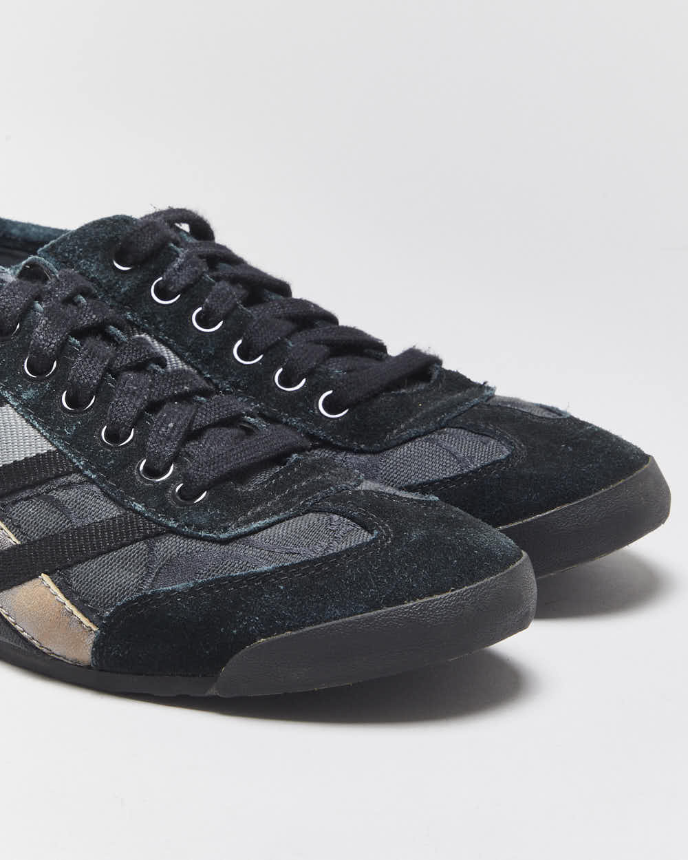 Vintage Coach Yolanda Signature Monogram Canvas Suede Women's Low Top Trainers - UK6.5
