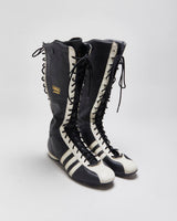 Vintage 2004 Y2K Adidas Originals Santos Leather High-Top Boxing Boots - UK7.5