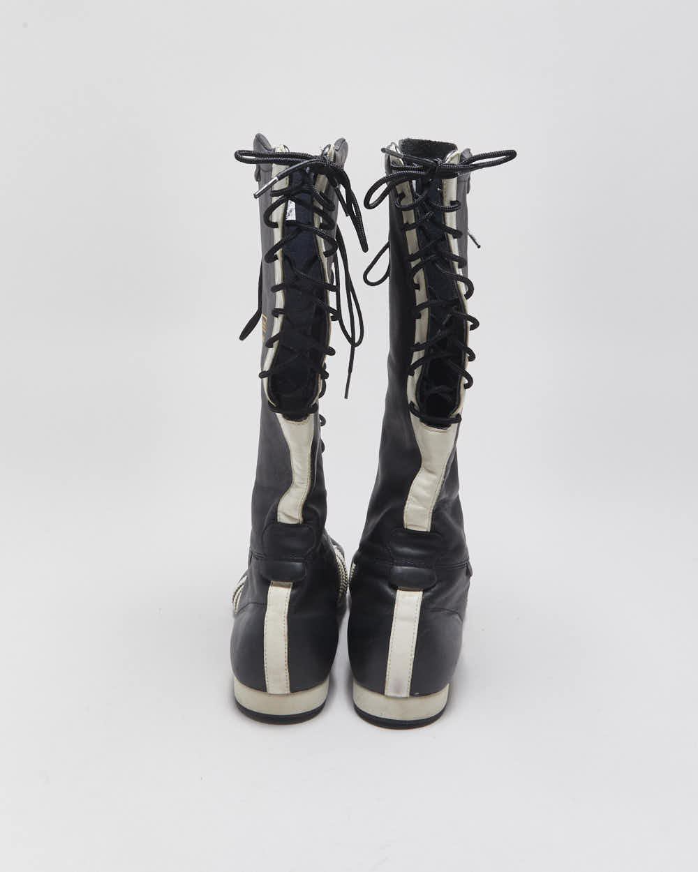 Vintage 2004 Y2K Adidas Originals Santos Leather High-Top Boxing Boots - UK7.5