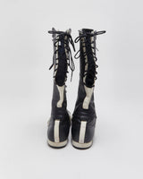 Vintage 2004 Y2K Adidas Originals Santos Leather High-Top Boxing Boots - UK7.5