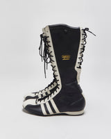 Vintage 2004 Y2K Adidas Originals Santos Leather High-Top Boxing Boots - UK7.5