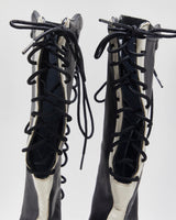 Vintage 2004 Y2K Adidas Originals Santos Leather High-Top Boxing Boots - UK7.5