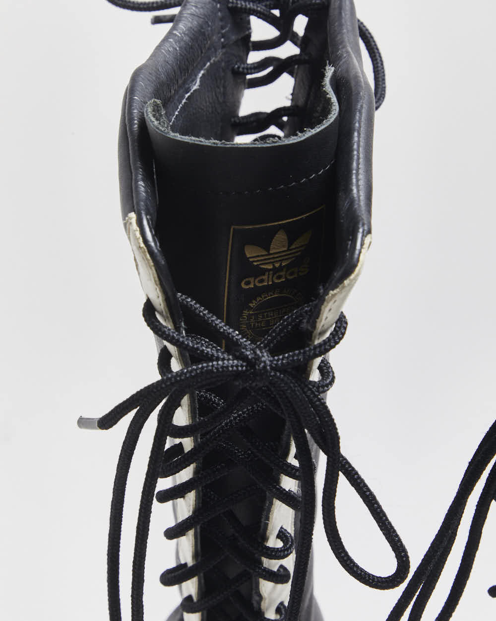 Vintage 2004 Y2K Adidas Originals Santos Leather High-Top Boxing Boots - UK7.5