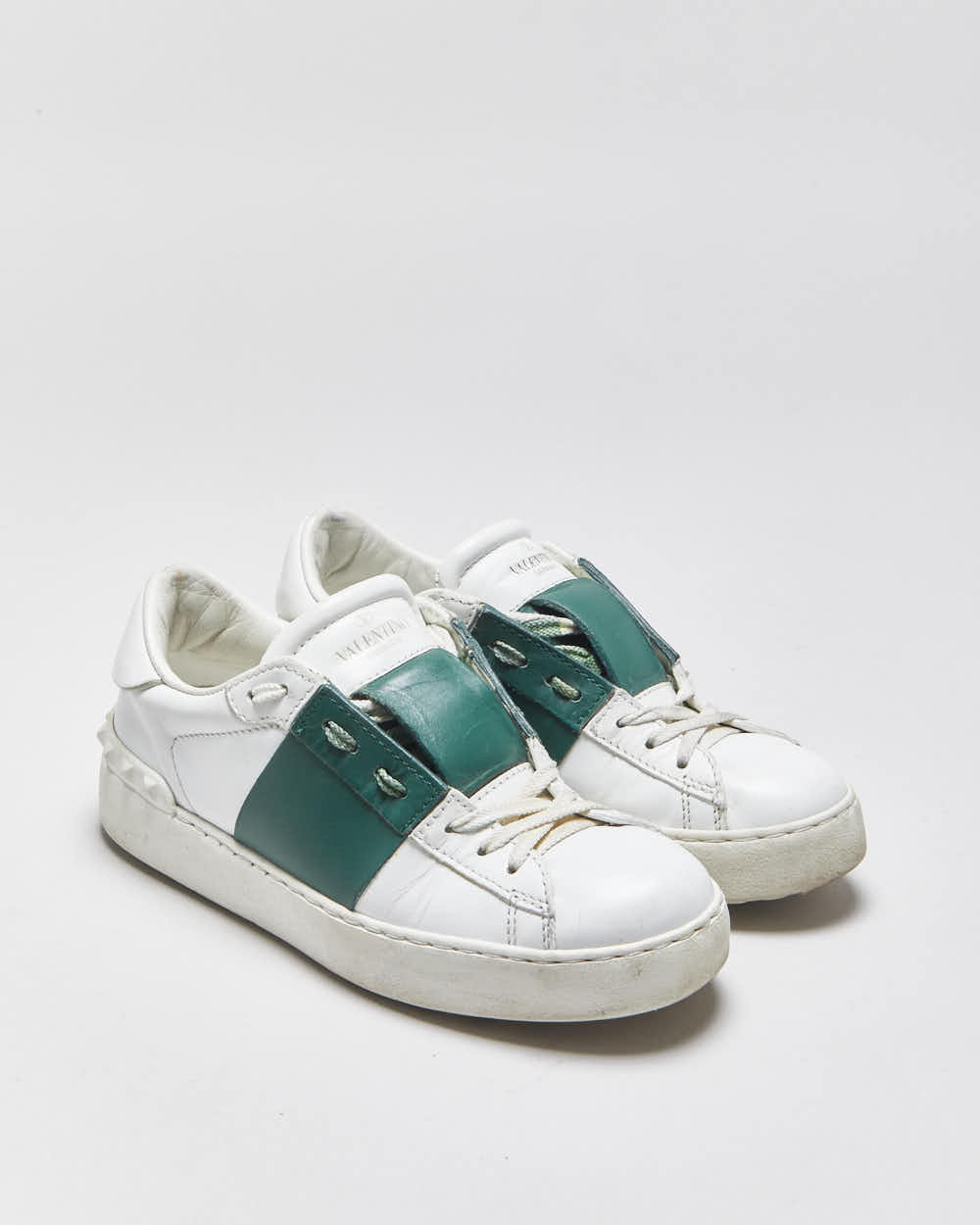 2020 Valentino Open Rockstud Women's Calfskin leather Low Top Trainers - UK2