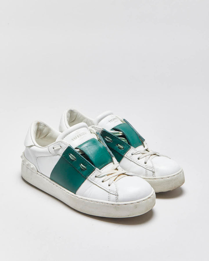 2020 Valentino Open Rockstud Women's Calfskin leather Low Top Trainers - UK2