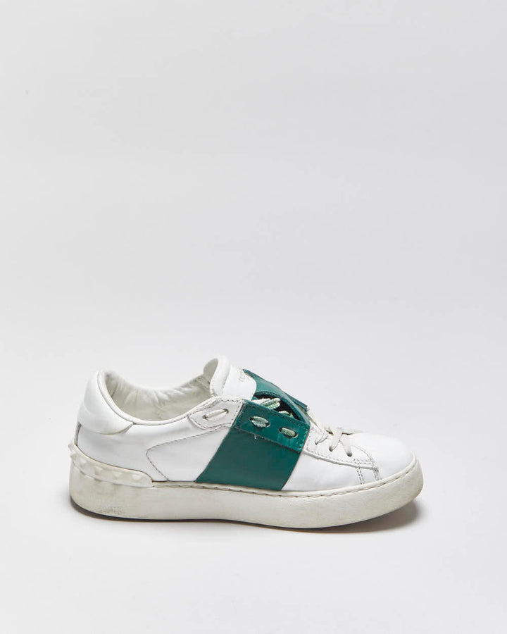 2020 Valentino Open Rockstud Women's Calfskin leather Low Top Trainers - UK2