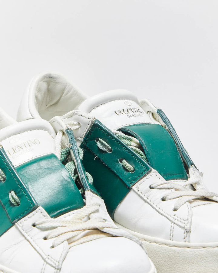 2020 Valentino Open Rockstud Women's Calfskin leather Low Top Trainers - UK2