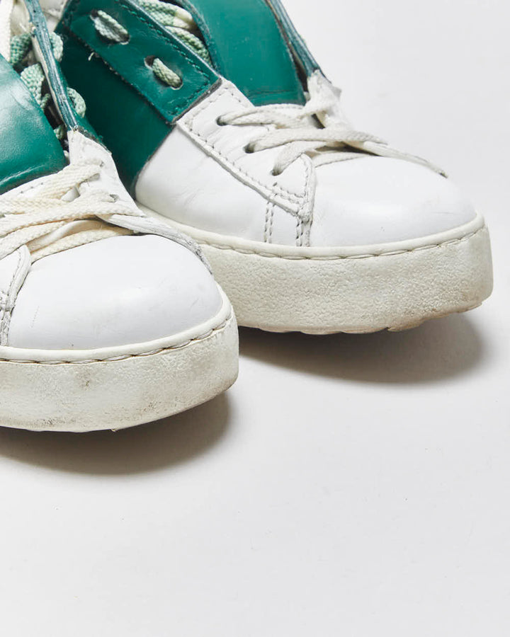 2020 Valentino Open Rockstud Women's Calfskin leather Low Top Trainers - UK2