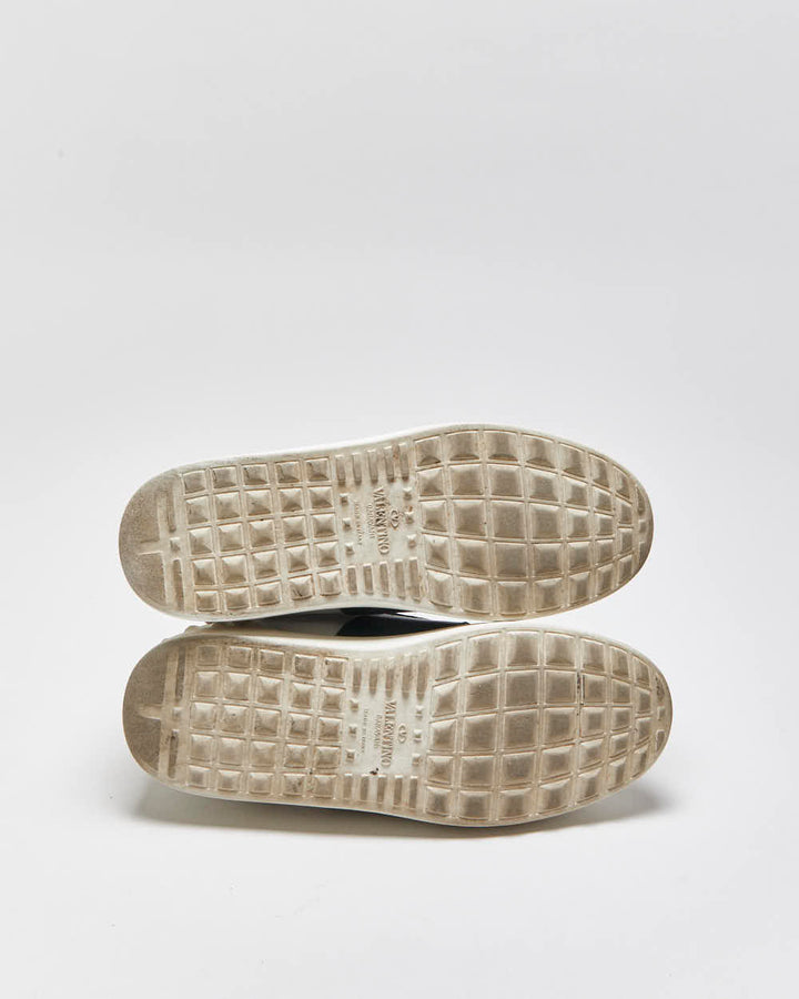 2020 Valentino Open Rockstud Women's Calfskin leather Low Top Trainers - UK2