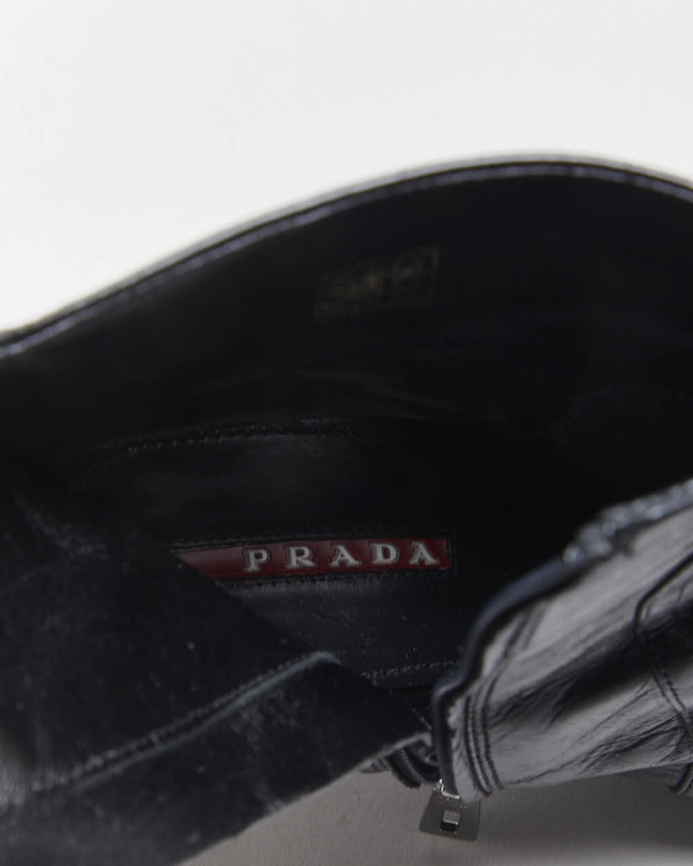 Vintage Y2K 00s Prada Women's Leather Low Heel Ankle Boots - UK3.5