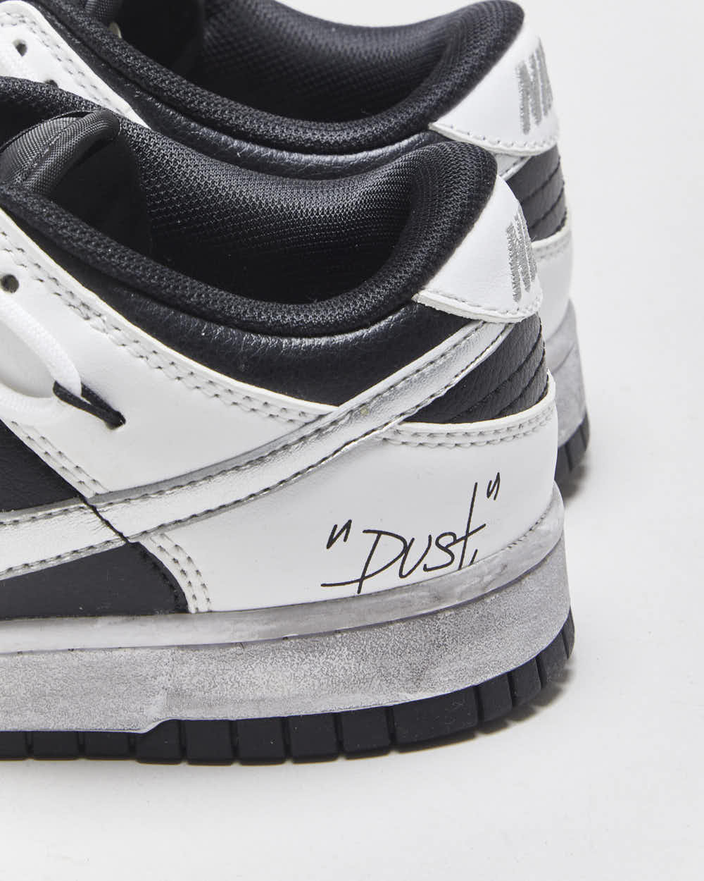 DS 2021 Nike SB Dunk Low Custom 'Dust' Deconstructed Lace Fog Grey Women's Leather Trainers - UK3