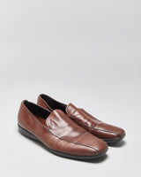 Vintage Y2K 00s Prada Luna Rossa Women's Leather Square-Toe Loafers - UK5.5
