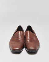 Vintage Y2K 00s Prada Luna Rossa Women's Leather Square-Toe Loafers - UK5.5