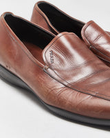 Vintage Y2K 00s Prada Luna Rossa Women's Leather Square-Toe Loafers - UK5.5