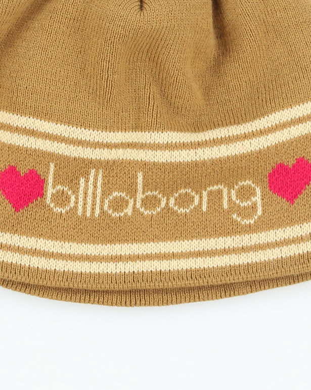 Vintage Y2K Billabong Heart Graphic Toque Beanie - OS