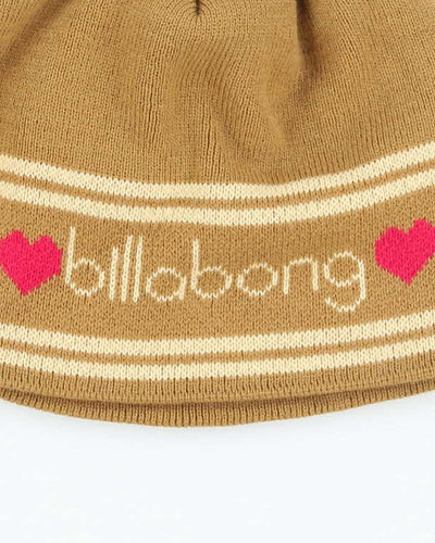 Vintage Y2K Billabong Heart Graphic Toque Beanie - OS