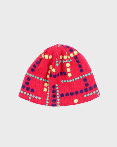 Vintage Columbia Patterned Skull Toque Beanie - OS