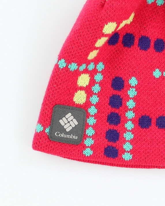 Vintage Columbia Patterned Skull Toque Beanie - OS