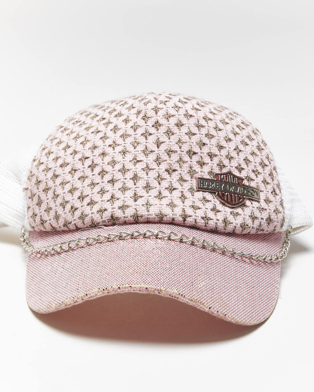 Vintage Y2k 00s Harley Davidson Sparkly Trucker Hat- OS