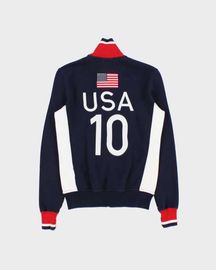Vintage Polo Ralph Lauren Women's Vancouver 2010 Winter Olympics Team USA Embroidered Zip-Up Track Sweatshirt - S