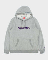 Vintage Puma Grey Marl Women's Midweight Embroidered Pullover Hoodie - XL