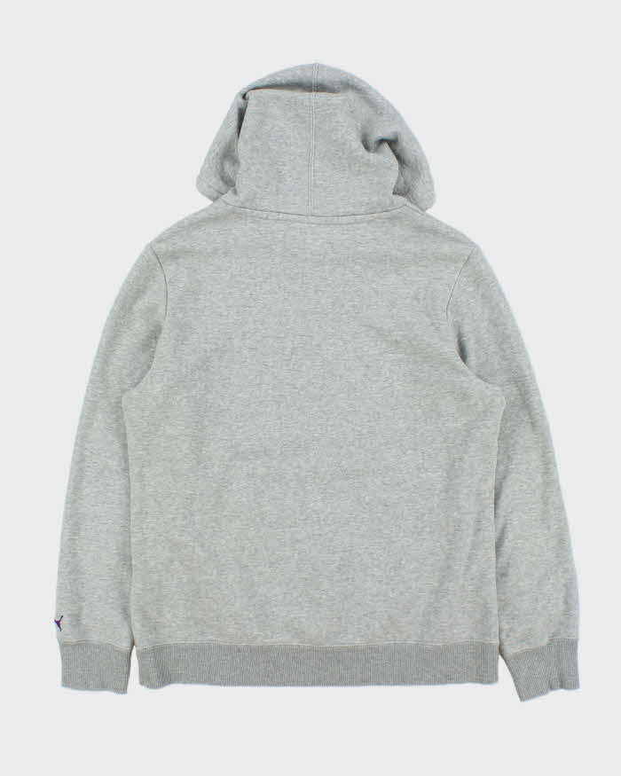 Vintage Puma Grey Marl Women's Midweight Embroidered Pullover Hoodie - XL