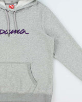 Vintage Puma Grey Marl Women's Midweight Embroidered Pullover Hoodie - XL