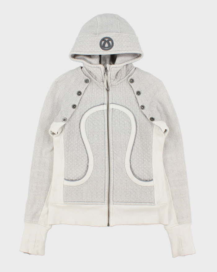 Lululemon Women's Herringbone Two-Tone Heavyweight Special Edition 'Scuba' Detachable Full-Zip Hoodie - S