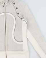 Lululemon Women's Herringbone Two-Tone Heavyweight Special Edition 'Scuba' Detachable Full-Zip Hoodie - S