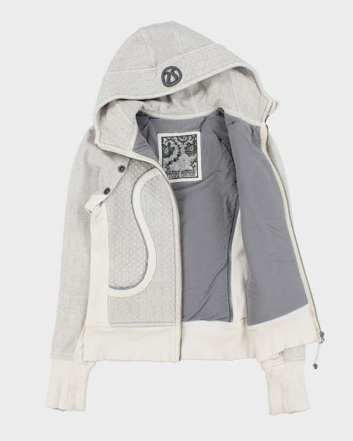 Lululemon Women's Herringbone Two-Tone Heavyweight Special Edition 'Scuba' Detachable Full-Zip Hoodie - S