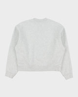 Alexander Wang.T Marl Grey Women's Heavyweight Oversized Cropped Crewneck Sweatshirt - S