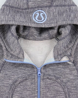 Vintage Lululemon Grey Marl Women's Heavyweight Full-Zip Scuba Hoodie - S