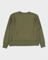 Vintage Polo Ralph Lauren Khaki Women's Boxy Classic Pony Crewneck Sweatshirt - M