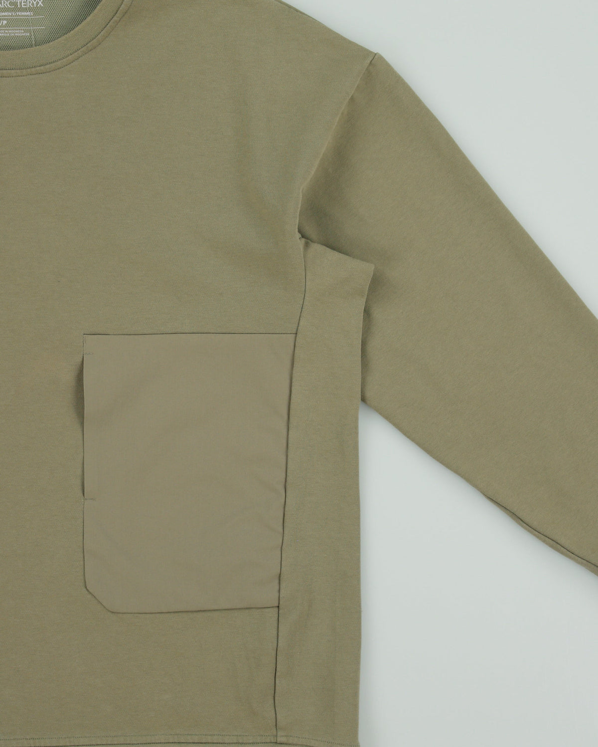 Arc'teryx Khaki Momenta LS Women's Technical Crewneck Sweatshirt - S