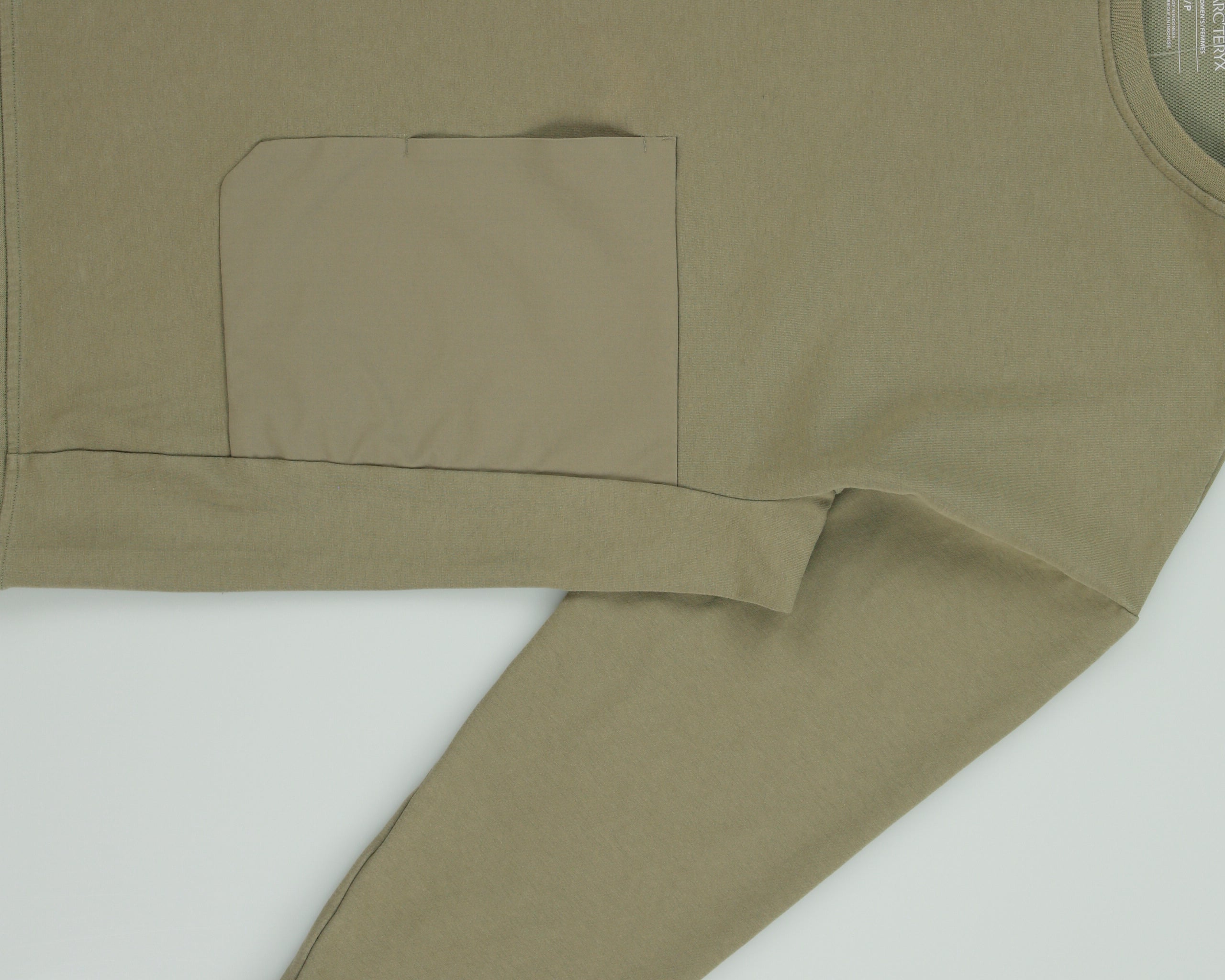 Arc'teryx Khaki Momenta LS Women's Technical Crewneck Sweatshirt - S