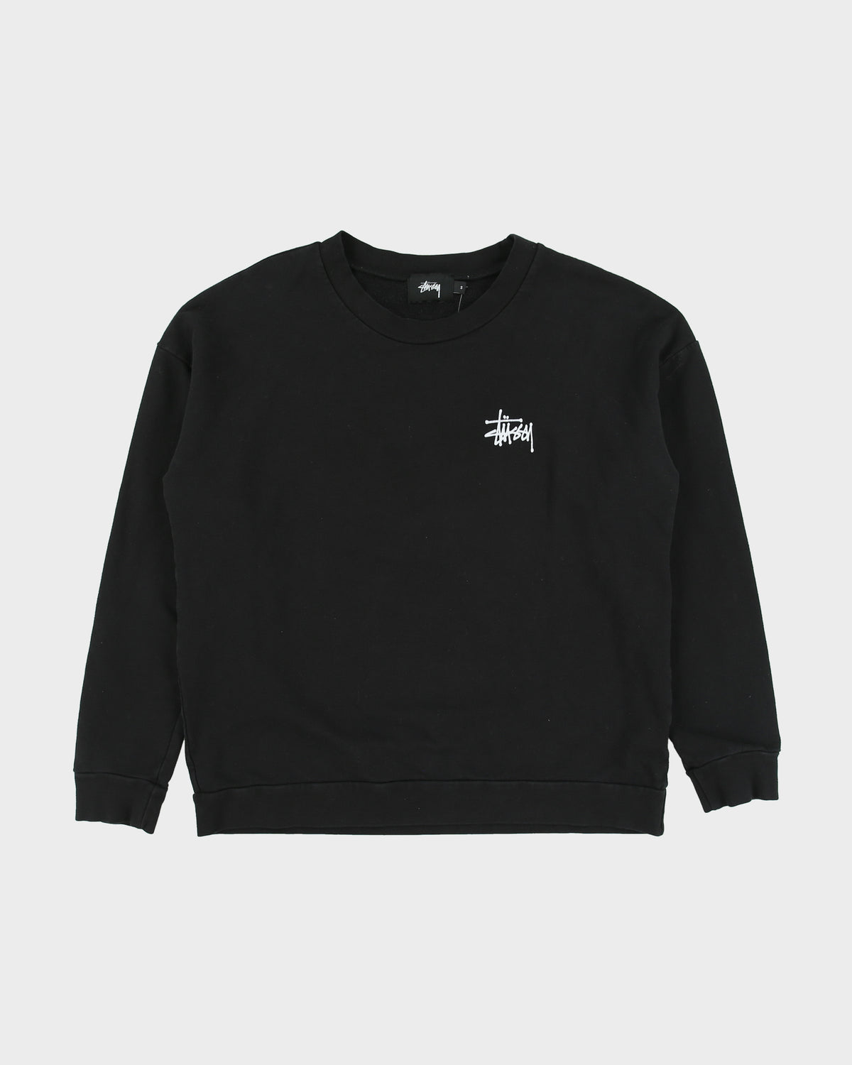 Vintage Stussy Women's Stock Logo Made In USA Crewneck Sweatshirt - S
