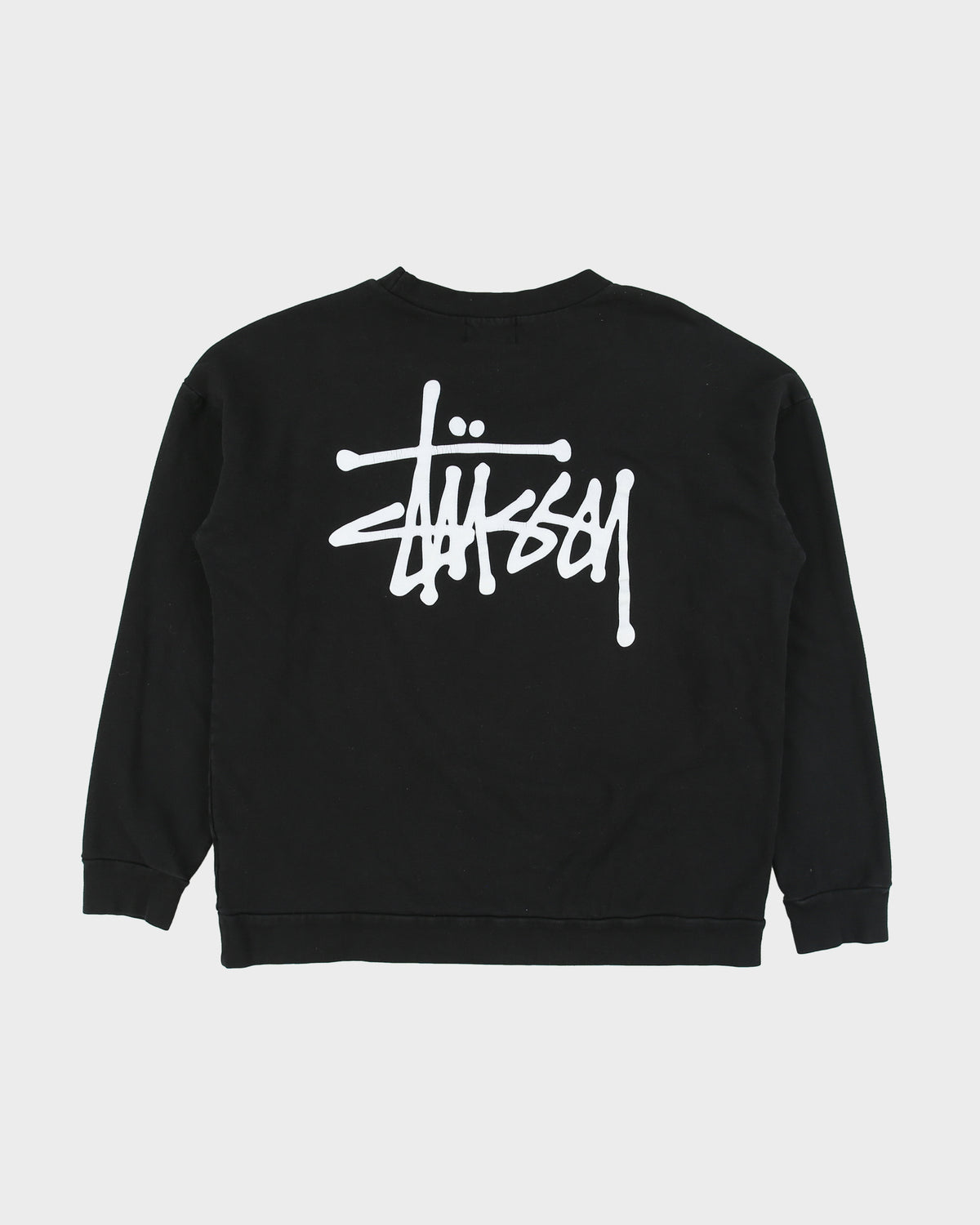 Vintage Stussy Women's Stock Logo Made In USA Crewneck Sweatshirt - S