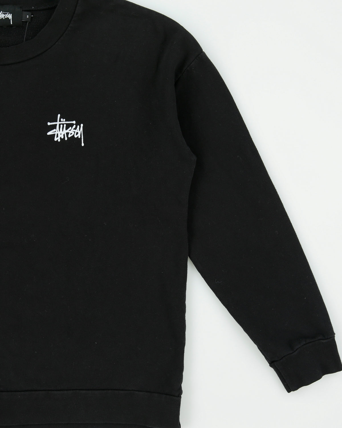 Vintage Stussy Women's Stock Logo Made In USA Crewneck Sweatshirt - S
