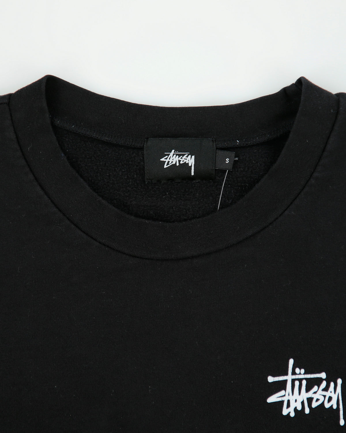 Vintage Stussy Women's Stock Logo Made In USA Crewneck Sweatshirt - S