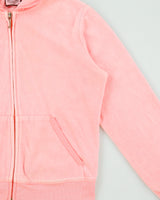 Vintage Y2K 00s Juicy Couture Queen Of Stuff Graphic Zip-up Velour Hoodie - XL