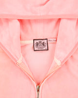 Vintage Y2K 00s Juicy Couture Queen Of Stuff Graphic Zip-up Velour Hoodie - XL