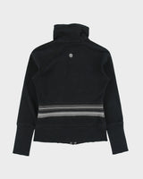 Vintage Y2K 00s Lululemon Breath Deeply Women's Heavyweight Embroidered Funnel Neck Scuba Zip-Up Sweatshirt - S