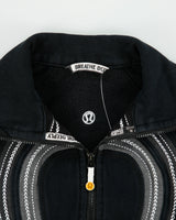 Vintage Y2K 00s Lululemon Breath Deeply Women's Heavyweight Embroidered Funnel Neck Scuba Zip-Up Sweatshirt - S