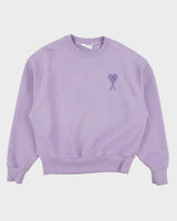 Ami Alexander Mattuissi Women's Violet Chain Stitch Ami De Coeur Oversized Crewneck Sweatshirt - M