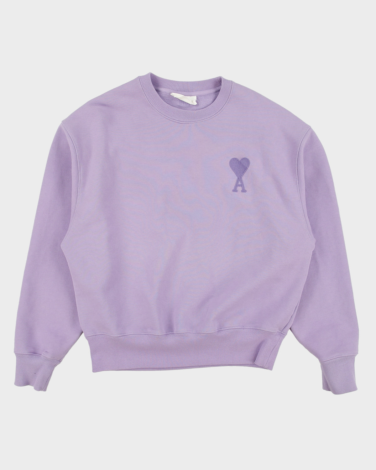 Ami Alexander Mattuissi Women's Violet Chain Stitch Ami De Coeur Oversized Crewneck Sweatshirt - M